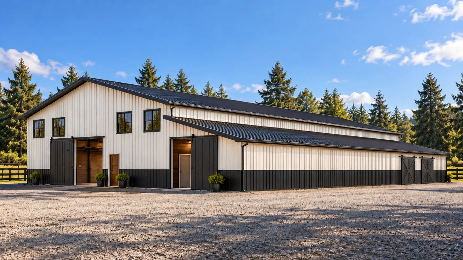 Horse barn. Rendering by our local design partner.